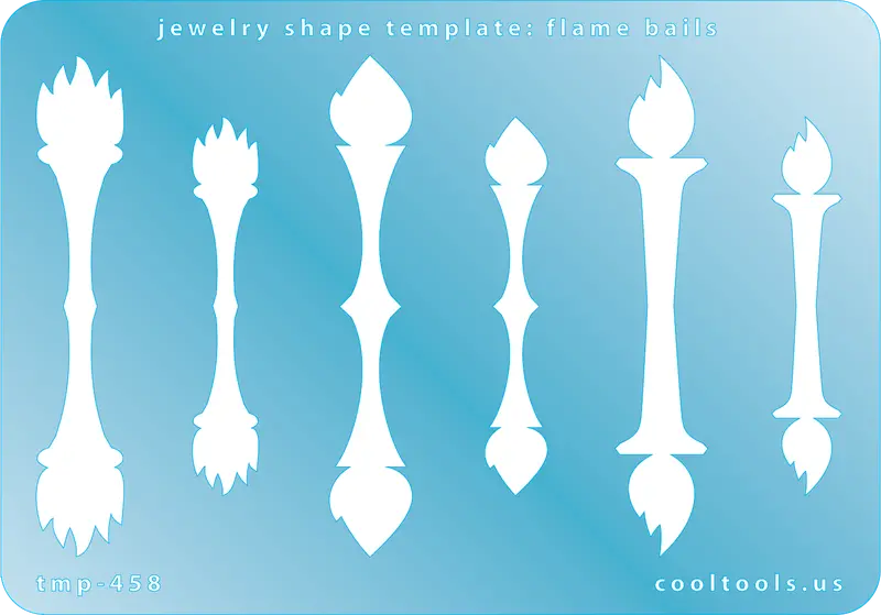 Flame Bail Jewelry Shape Template For Flame-Top Pendants 1