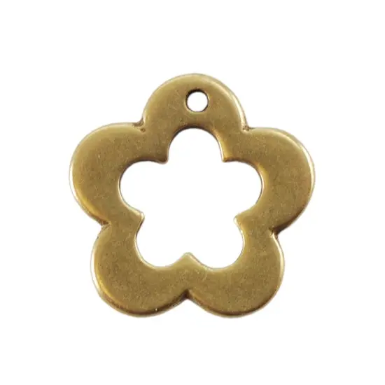 Floral Bronze Charm – 12.5Mm (Single Piece) 1