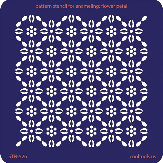 Flower Petal Motif Pattern Stencil For Enameling 1