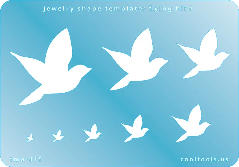 Flying Bird Jewelry Template – Elegant Avian Silhouette For Feather-Light Pendants 1