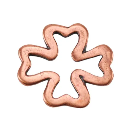 Four-Leaf Clover Copper Jump Ring – Pack Of 2 1