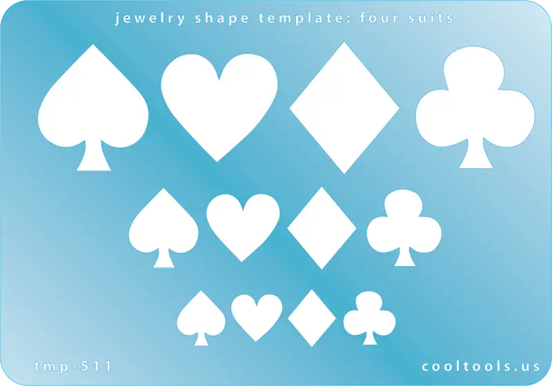Four Playing Card Suits Jewelry Template 1