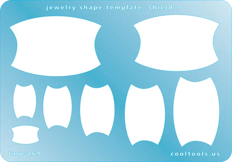 Four-Point Shield Jewelry Template – Compact Heraldic Shape For Minimalist Jewelry 1