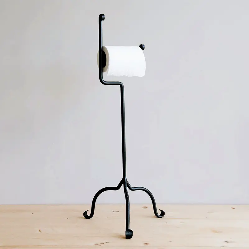 Freestanding Iron Toilet Paper Stand 1