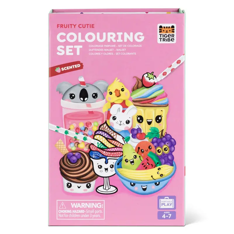 Fruity Cutie Themed Coloring Book & Supplies Set 1