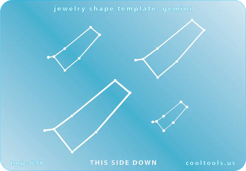Gemini Zodiac Jewelry Template – Dual-Figure Symbol Pattern 1