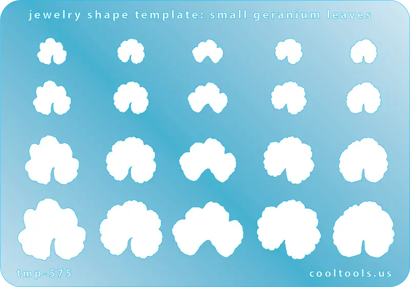 Geranium Leaf Jewelry Template – Small Botanical Silhouette 1