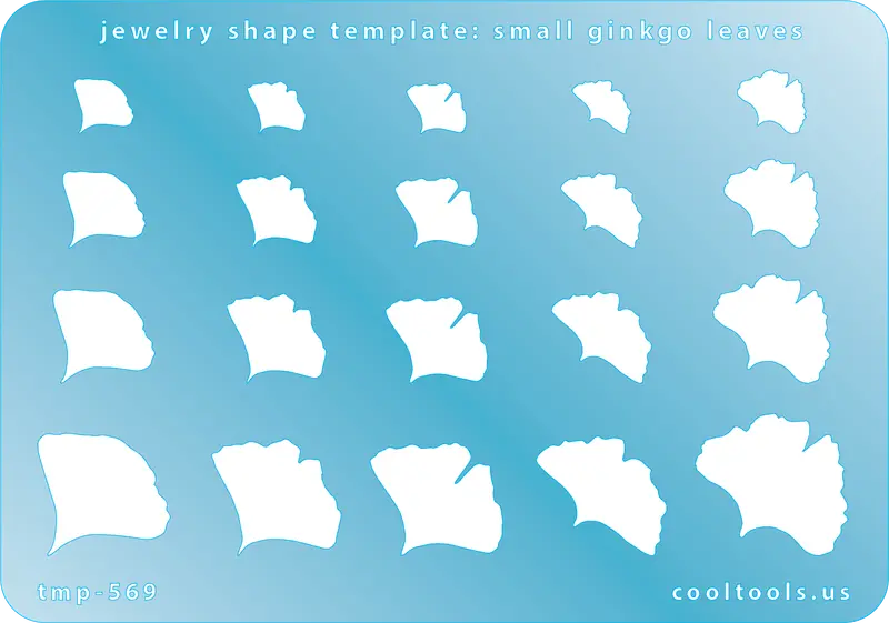 Ginkgo Leaf Jewelry Template – Tiny Elegant Fan-Shaped Silhouette 1