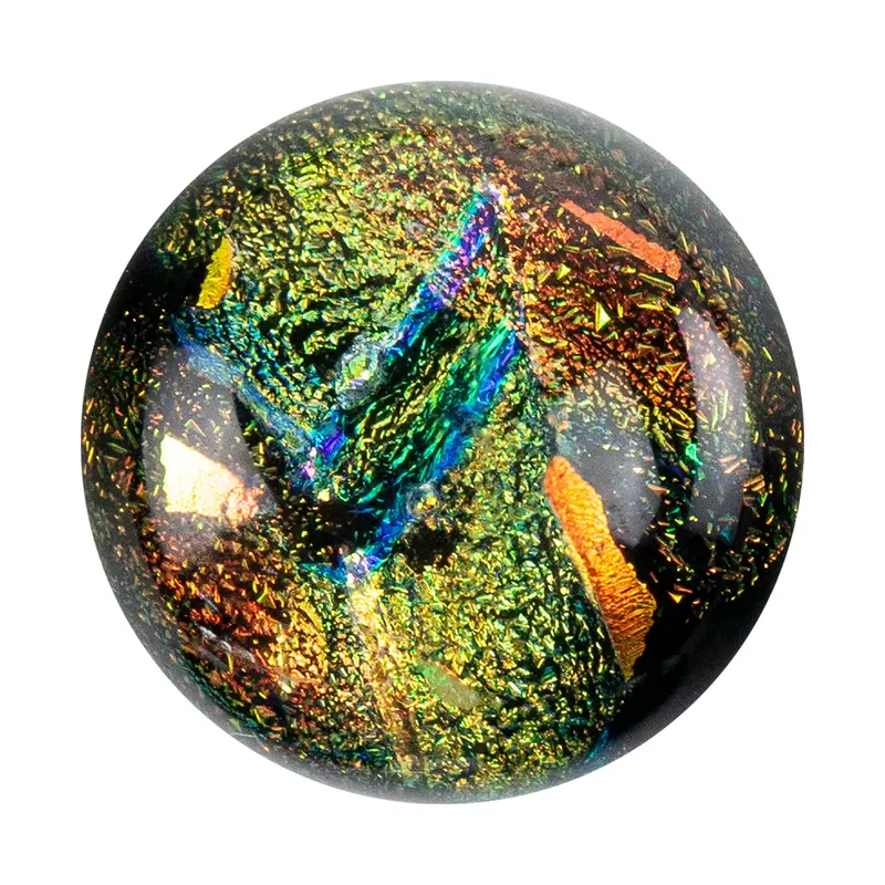 Gold Dichroic Glass Cabochons – Medium Size (12–16Mm), Pack Of 3 1