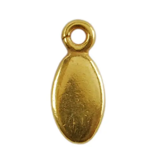 Gold-Tone Mini Oval Pendant – 5 × 8.5Mm, Pack Of 4 1