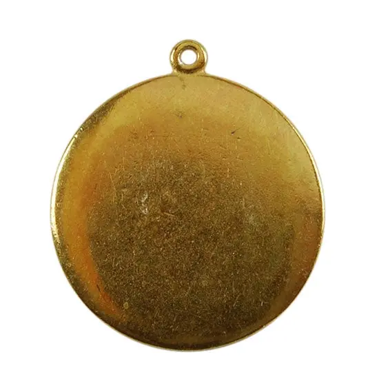 Gold-Tone Round Pendant – 25Mm Diameter, Pack Of 2 1