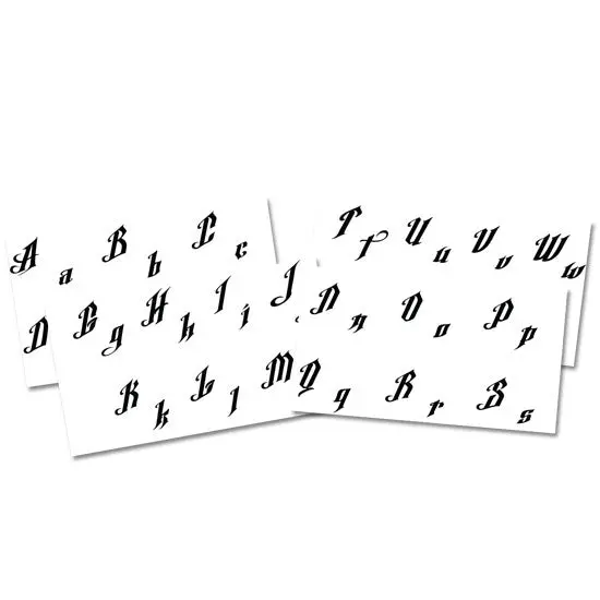 Gothic Scroll Initials Jewelry Stamp – Full Alphabet 1
