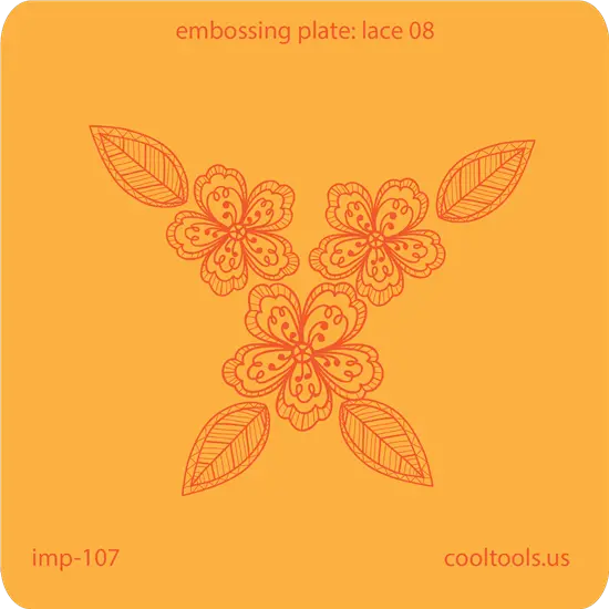 Graceful Lace Embossing Plate #08 1