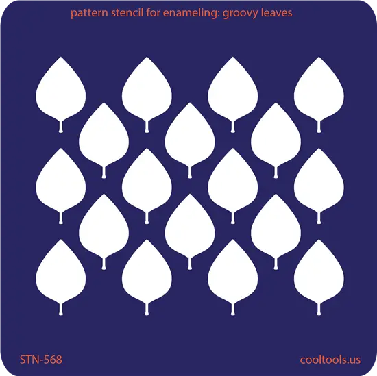 Groovy Leaves Enameling Stencil 1