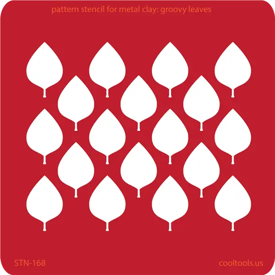 Groovy Leaves Metal Clay Stencil 1
