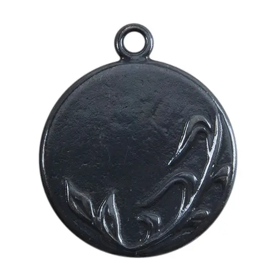 Gunmetal Spring-Ring Round Pendant – 25Mm Diameter, Pack Of 2 1