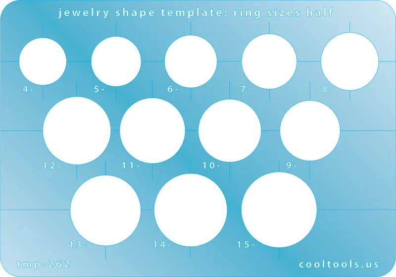 Half-Size Ring Sizing Template – Accurate Fit Reference Tool 1
