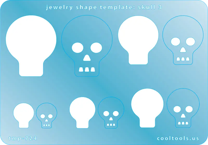 Hand-Drawn Skull Jewelry Template – Style 3 For Artisan Projects 1