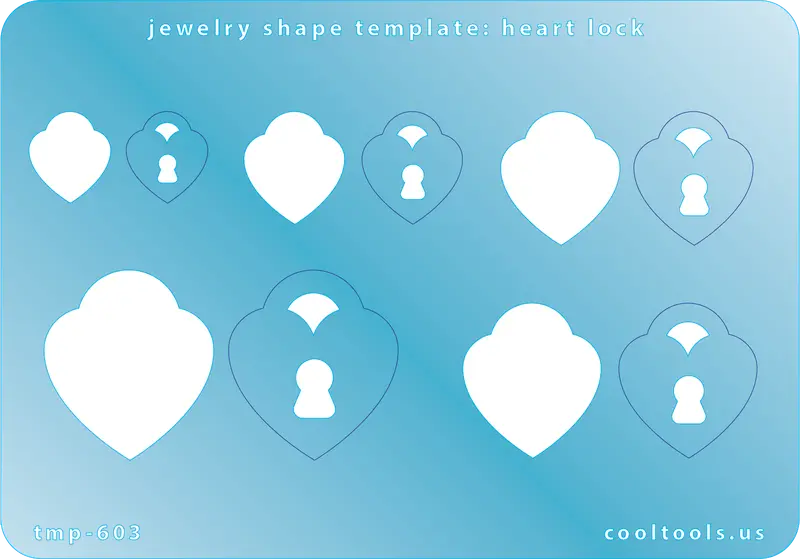Heart Lock Shape Template For Love-Themed Charms And Pendants 1