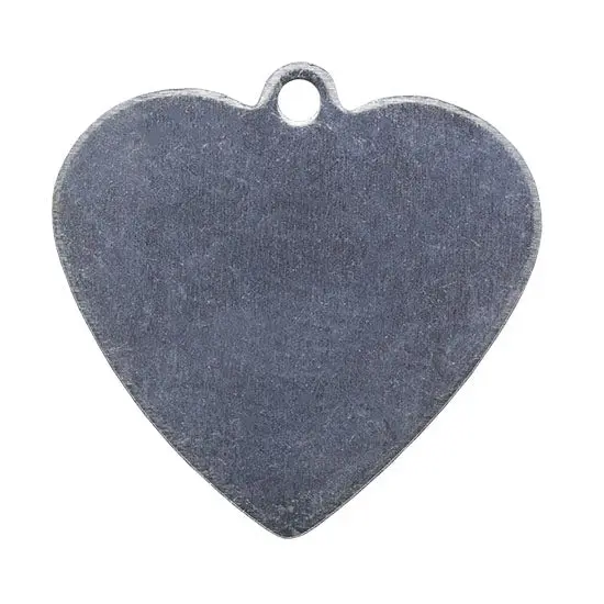 Heart-Shaped Nickel Pendant – 5/8 Inch – Pack Of 6 1