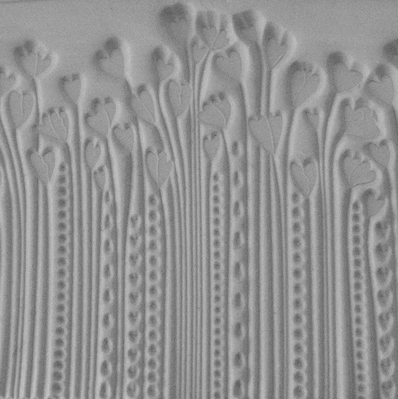 Hearts In Bloom Textured Ceramic Tile Mold 1