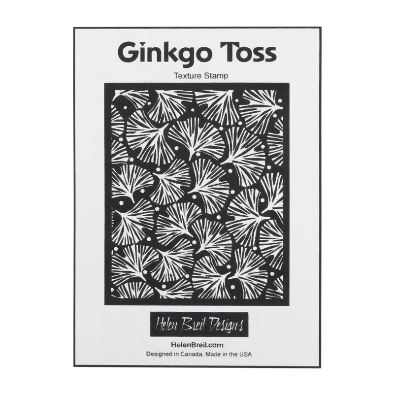 Helen Breil Ginkgo Toss Texture Stamp – Organic Leaf Pattern 1