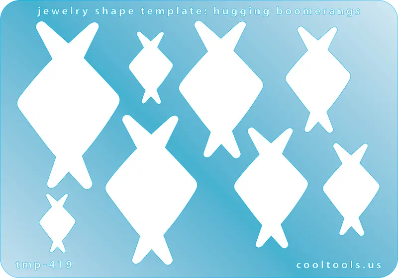 Hugging Boomerang Jewelry Template For Balanced, Interlocking Designs 1