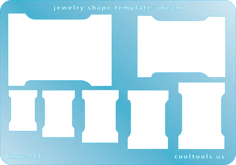 I-Beam Jewelry Template – Industrial-Style Metal Clay Stencil For Modern Jewelry 1