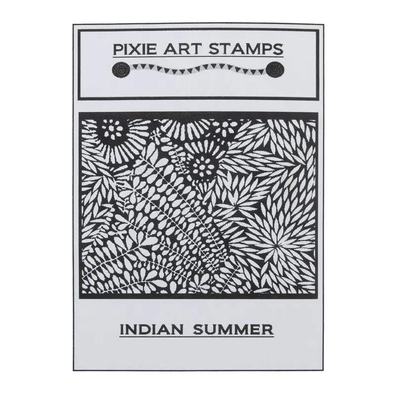 Indian Summer Texture Stamp By Pixie Art For Mixed Media 1