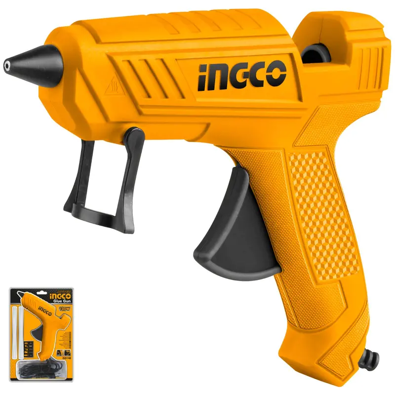 Ingco 100W Heavy-Duty Glue Gun With 2 Glue Sticks – Professional Grade 1