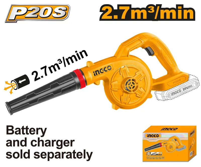 Ingco 20V Cordless Blower – Compact, Efficient Air Movement 1