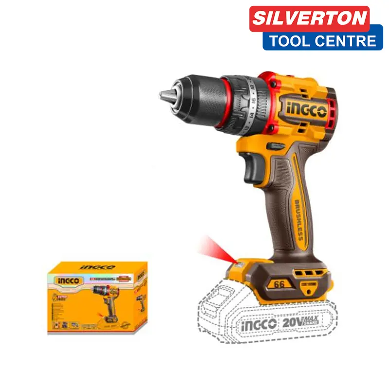 Ingco 20V Cordless Drill Driver – Brushless Motor, 66 N·M Max Torque 1