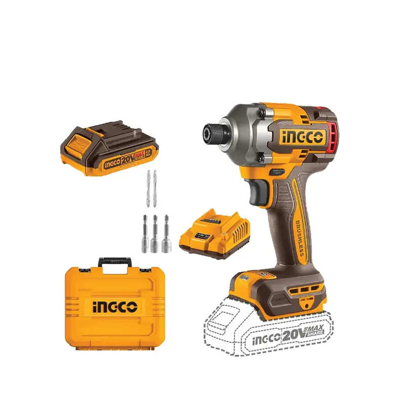 Ingco 20V Cordless Impact Driver Kit – 285 Nm + Dual Batteries 1