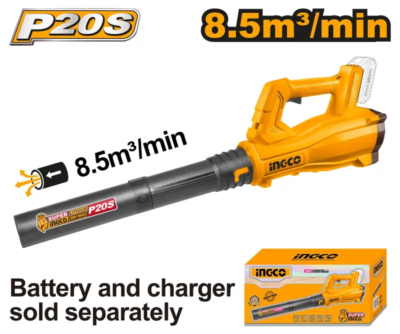 Ingco 20V Lithium-Ion Cordless Blower – High-Airflow Garden & Workshop Use 1