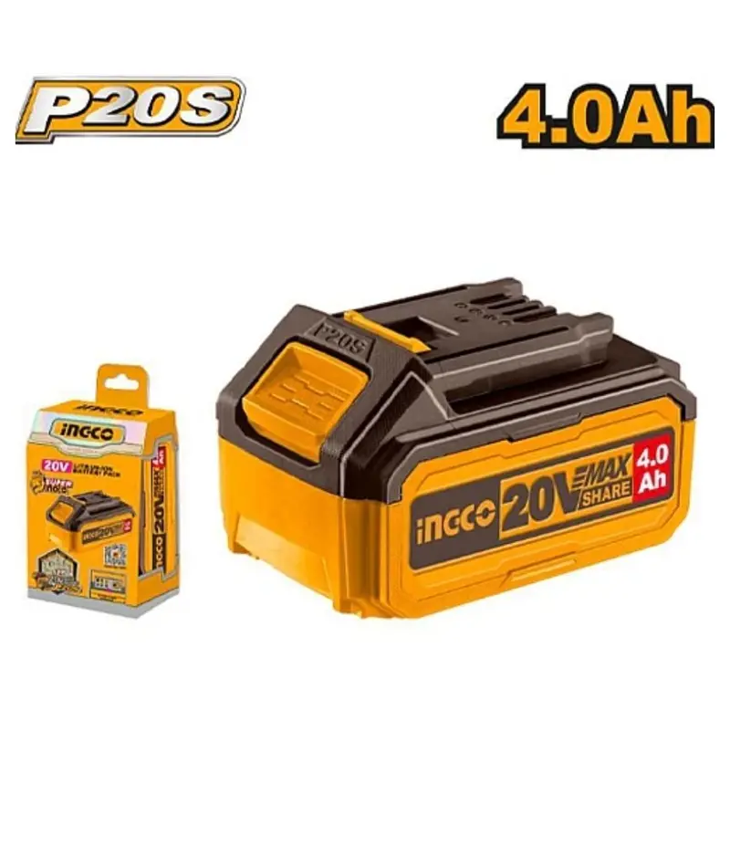 Ingco 20V Ps+ Compact Lithium Battery – 4.0Ah High-Capacity Power Cell 1