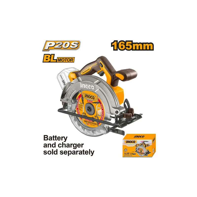 Ingco 20V Ps+ Cordless 165 Mm Circular Saw With Accessories 1