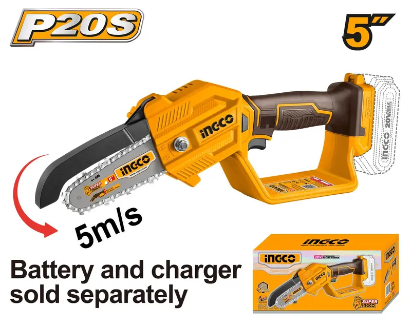 Ingco 20V Ps+ Cordless Pruning Saw (5-Inch / 130Mm) – Garden & Landscaping Tool 1