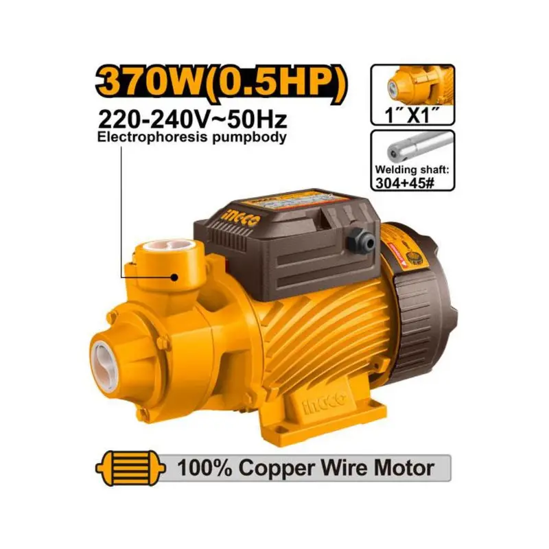 Ingco 370W Submersible Pump – 36 L/Min Flow Rate, 0.5 Hp 1