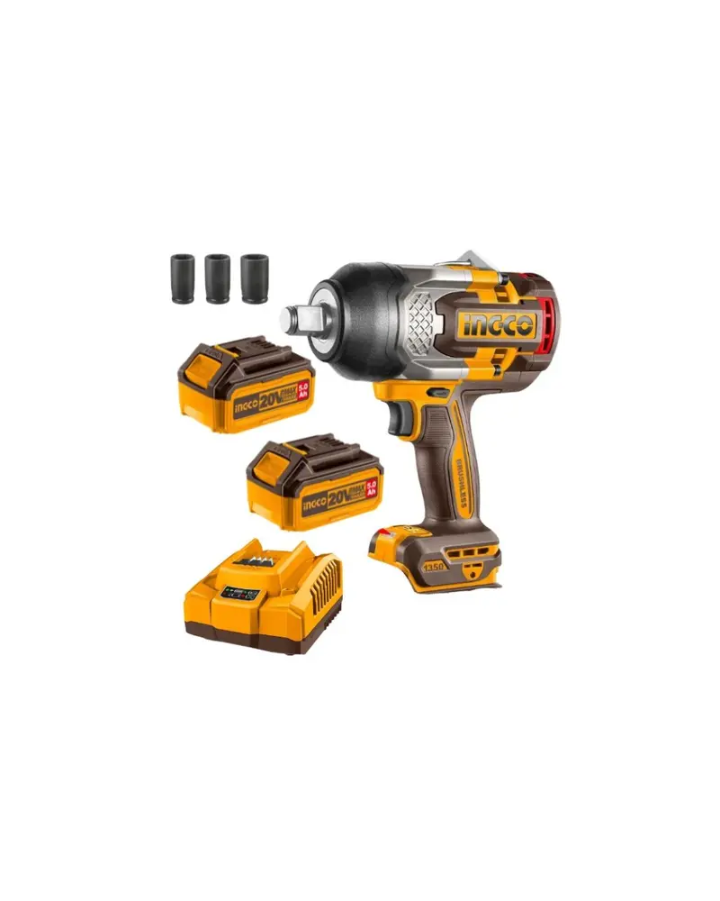 Ingco Cordless Impact Wrench – 1350 N·M Torque, 3/4″ Drive 1