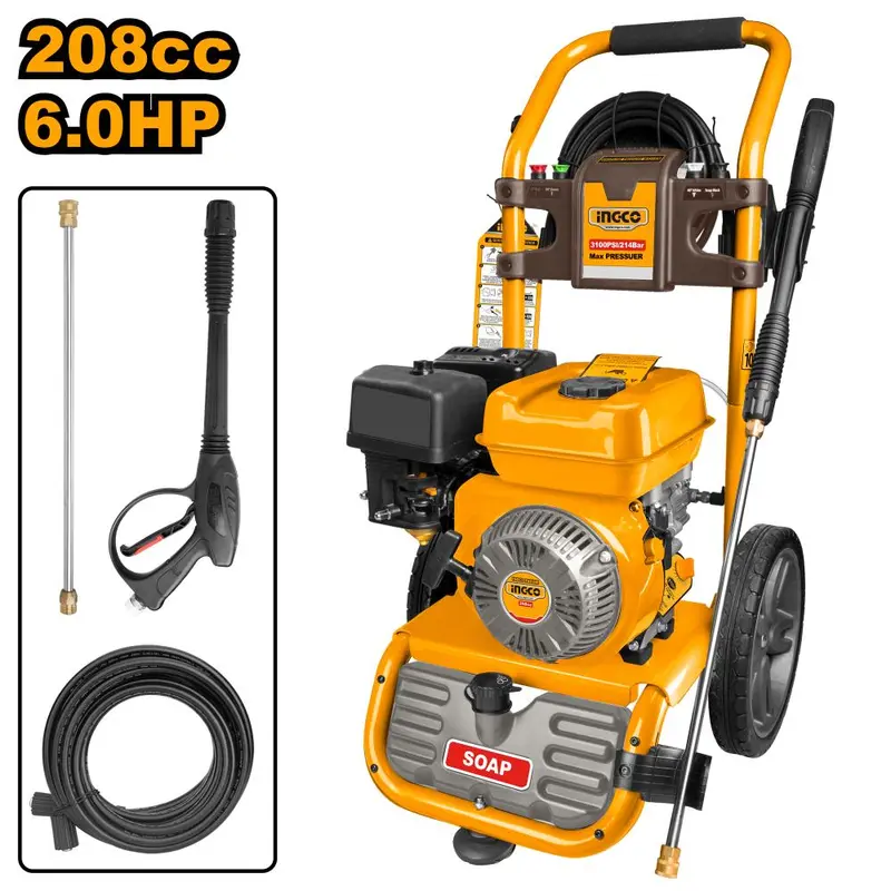 Ingco Gas-Powered Pressure Washer – 208Cc Engine, High-Pressure Cleaning System 1