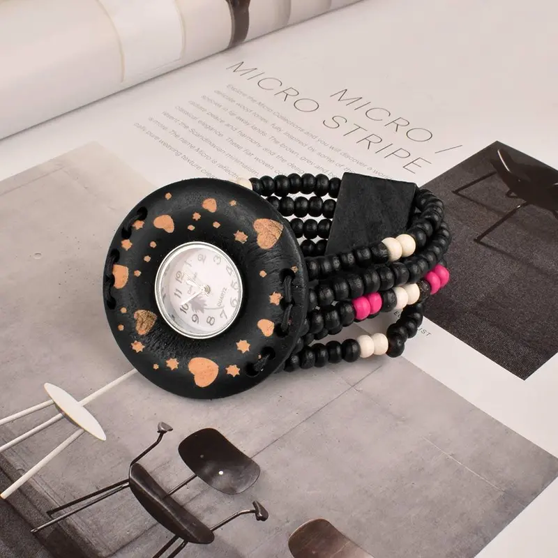 Kesera Artisan Wooden Bracelet With Integrated Watch 1