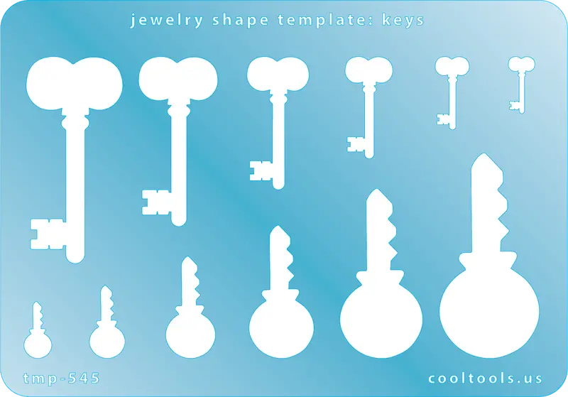 Key-Shaped Jewelry Template – Symbolic Lock & Key Cutout 1