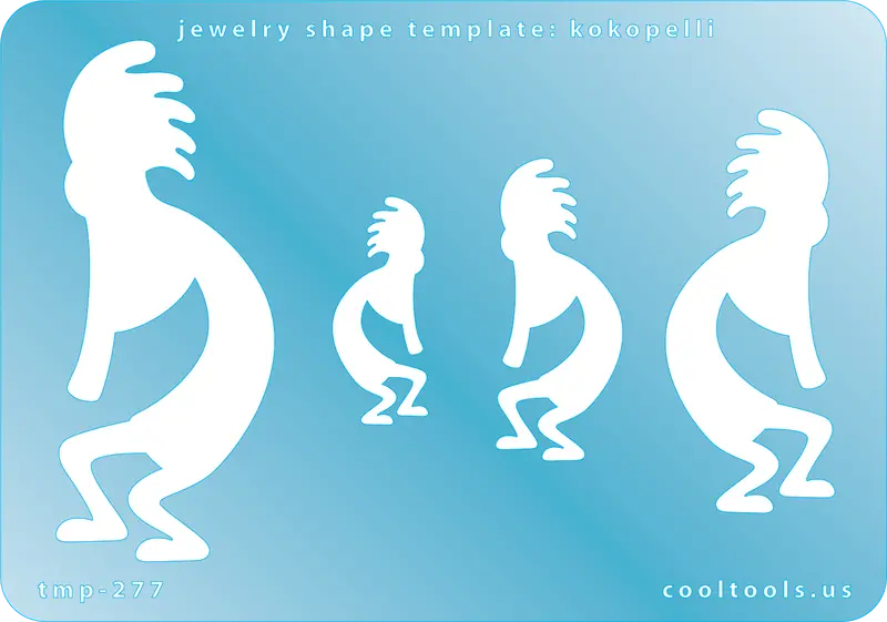 Kokopelli Jewelry Shape Template – Metal Clay Compatible 1