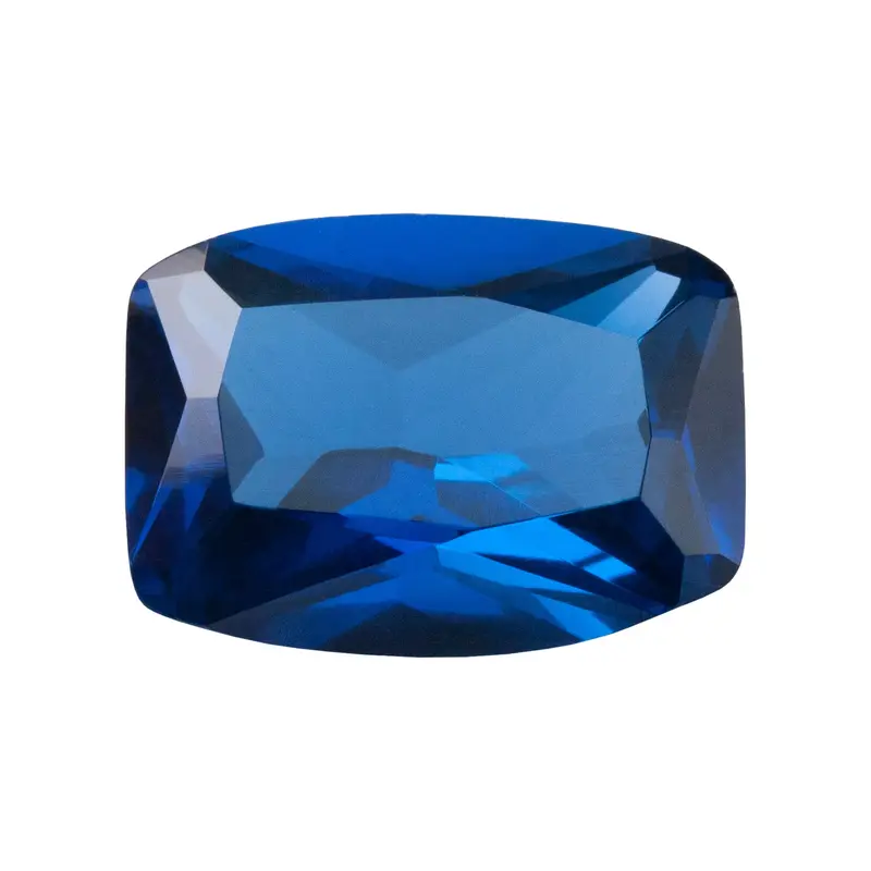 Lab-Created Blue Spinel Gemstone – Barrel-Cut Loose Stone 1