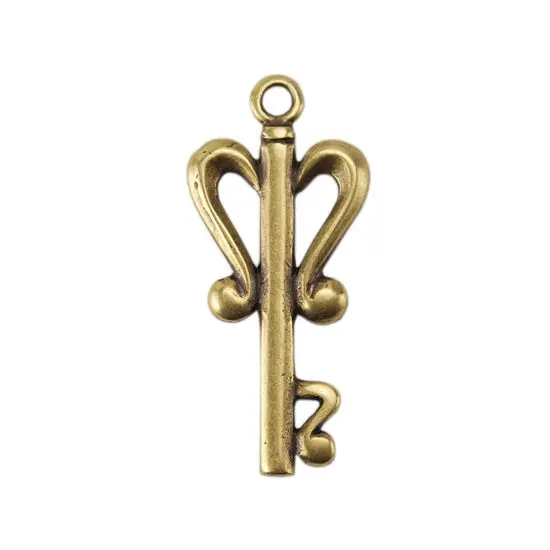 Large Bronze Key Charm – 23Mm × 10Mm (Single Piece) 1