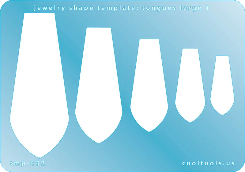 Large Tongue-Shaped Jewelry Template – Style 1 1