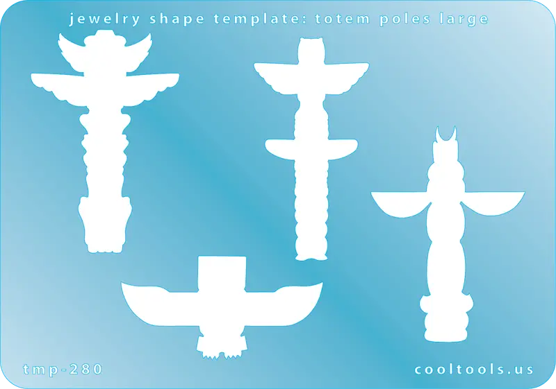 Large Totem Pole Jewelry Shape Template 1