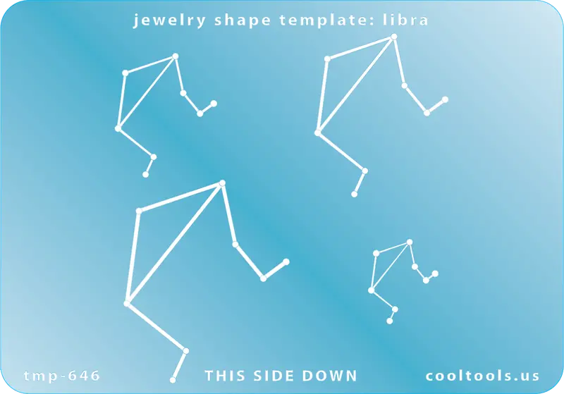 Libra Zodiac Jewelry Template – Astrological Shape Design 1