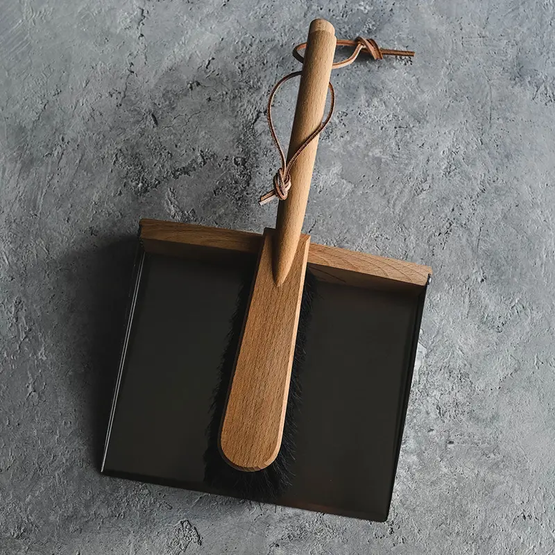 Magnetic Stainless Steel Dustpan And Brush Set 1