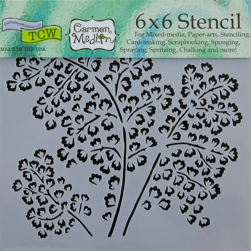 Maidenhair Fern Stencil For Delicate, Naturalistic Surface Design 1